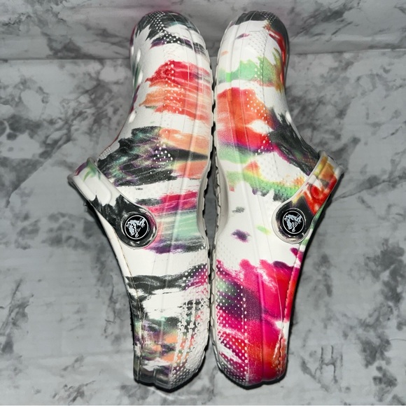 Crocs Womens 9 Mens 7 Lined Comfort Clogs Multi-Color Tie Dye Slip On 206341 - Picture 5 of 6